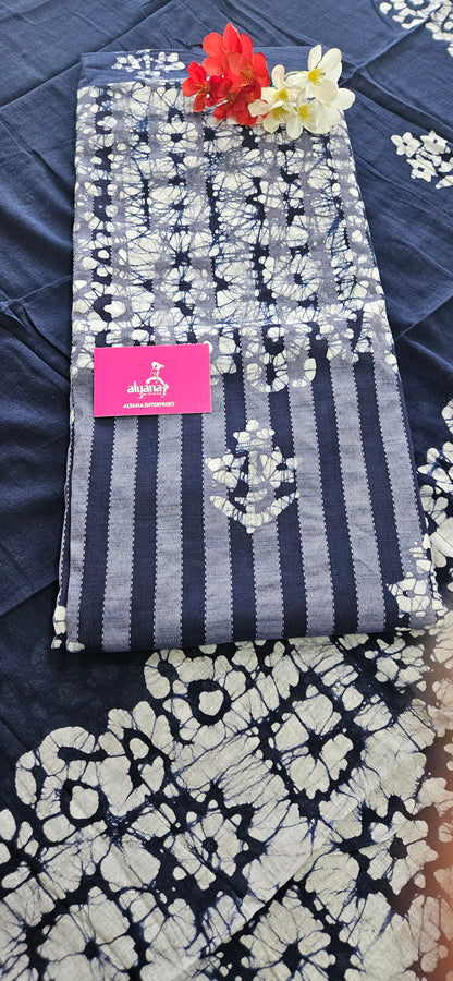 JV Neck Batik Pure Cotton Unstitched Suit 1