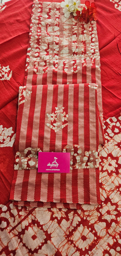 JV Neck Batik Pure Cotton Unstitched Suit 2