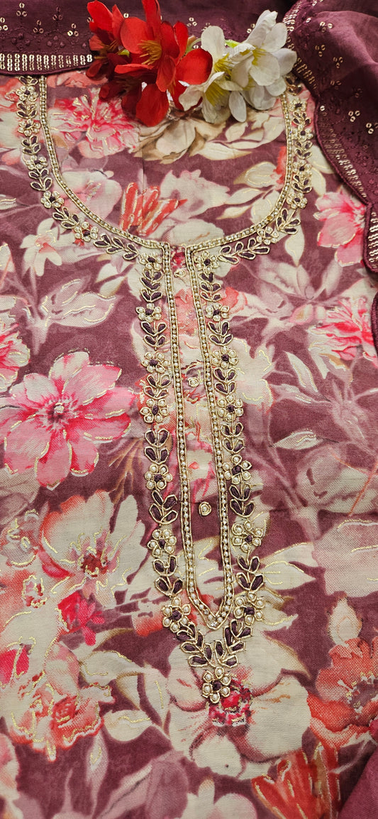 VT Meera Modal Muslin Unstitched Suit Style 2