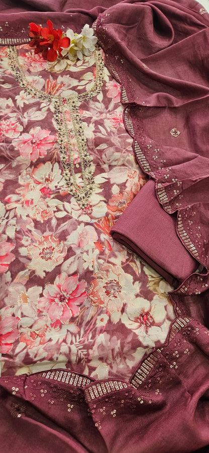 VT Meera Modal Muslin Unstitched Suit Style 2