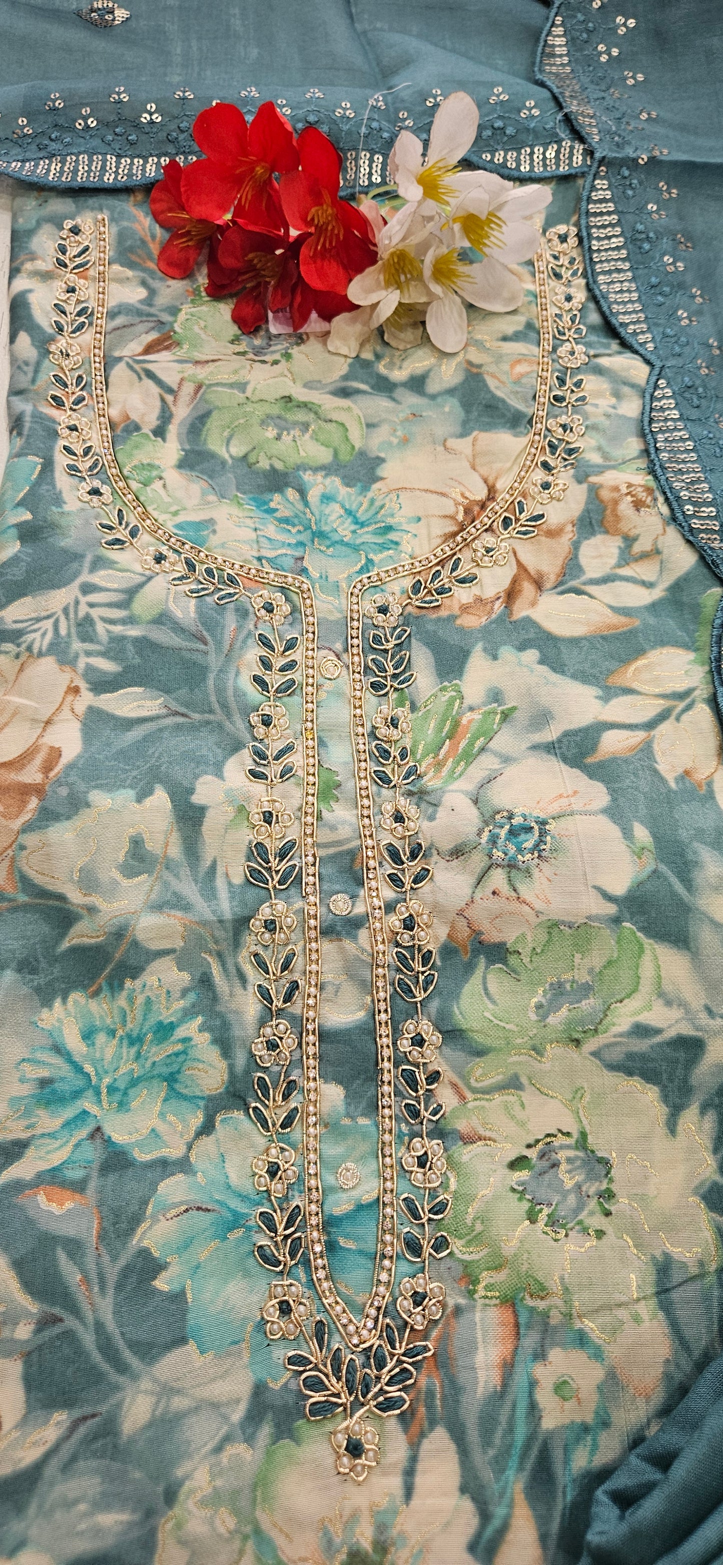 VT Meera Modal Muslin Unstitched Suit Style 1