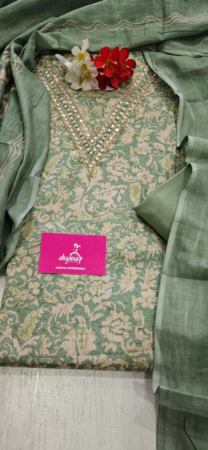 Taanish Winzo Glace Cotton Unstitched Suit 3