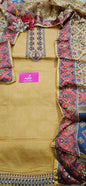 Karachi Patola Jaam Silk Unstitched Suit – Yellow