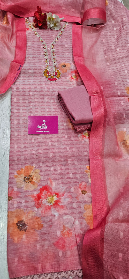 VT Raaj Linen Cotton Unstitched Suit 3