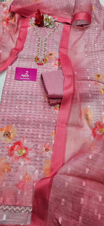 VT Raaj Linen Cotton Unstitched Suit 3