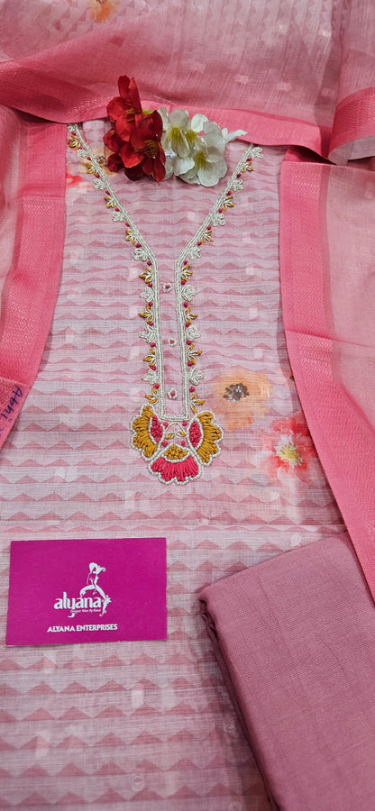 VT Raaj Linen Cotton Unstitched Suit 3