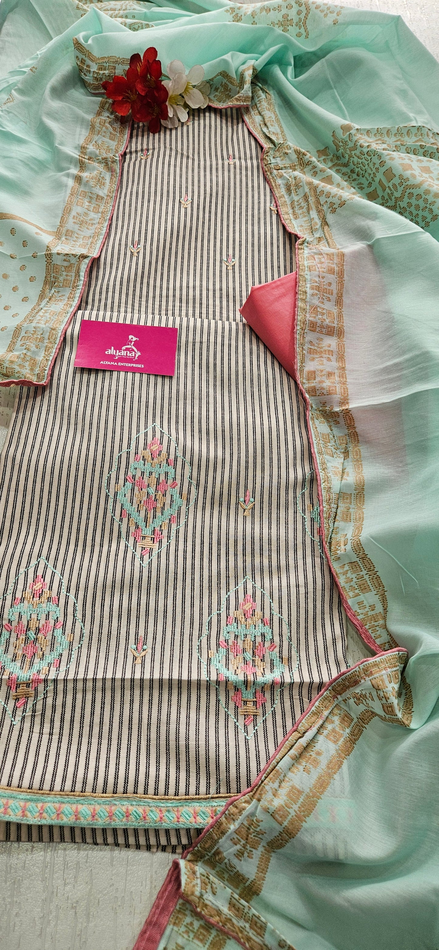 Lush Cambric Cotton Unstitched Suit Style 3