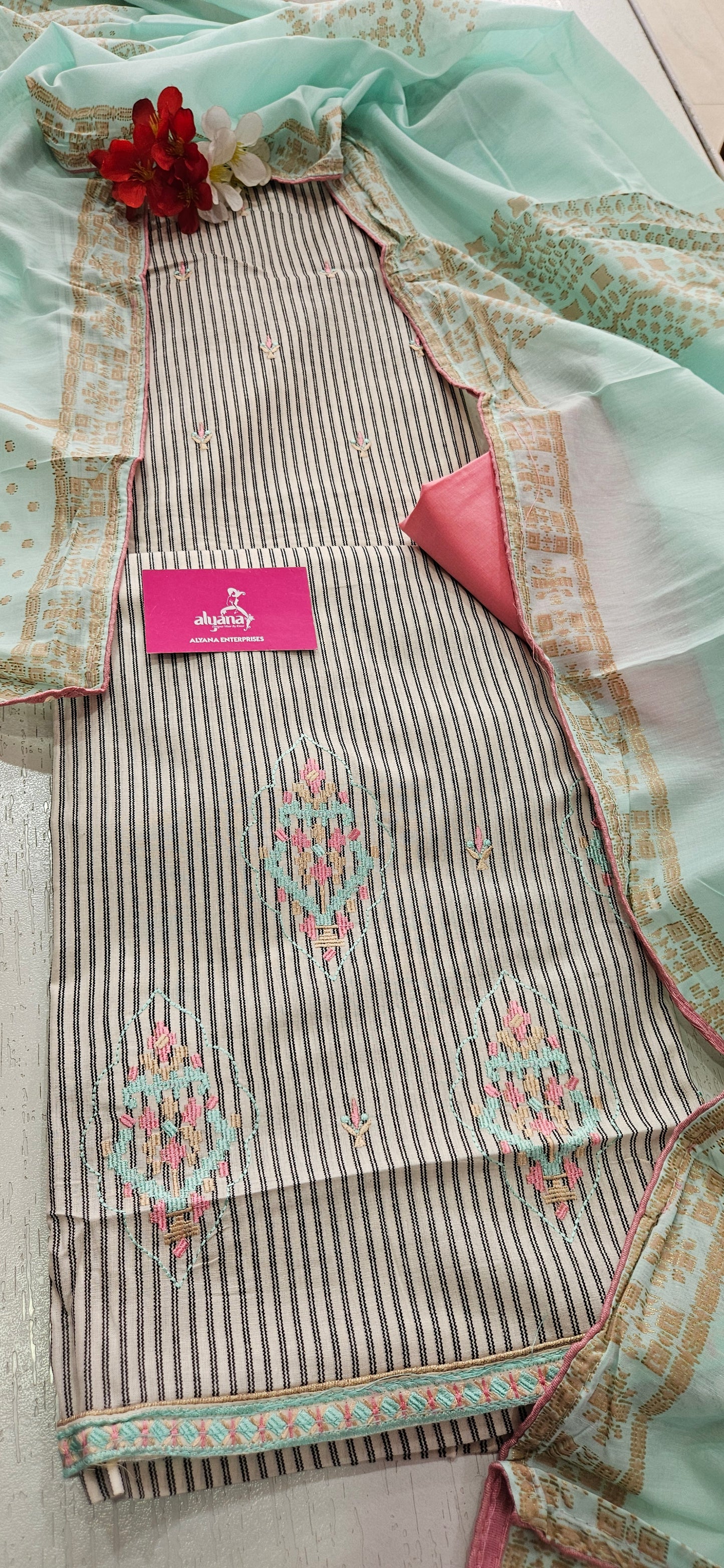 Lush Cambric Cotton Unstitched Suit Style 3