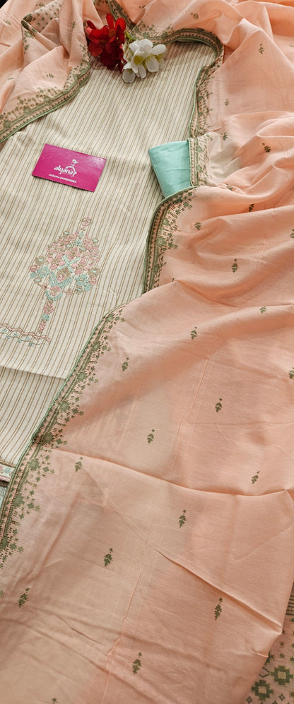 Lush Cambric Cotton Unstitched Suit Style 4