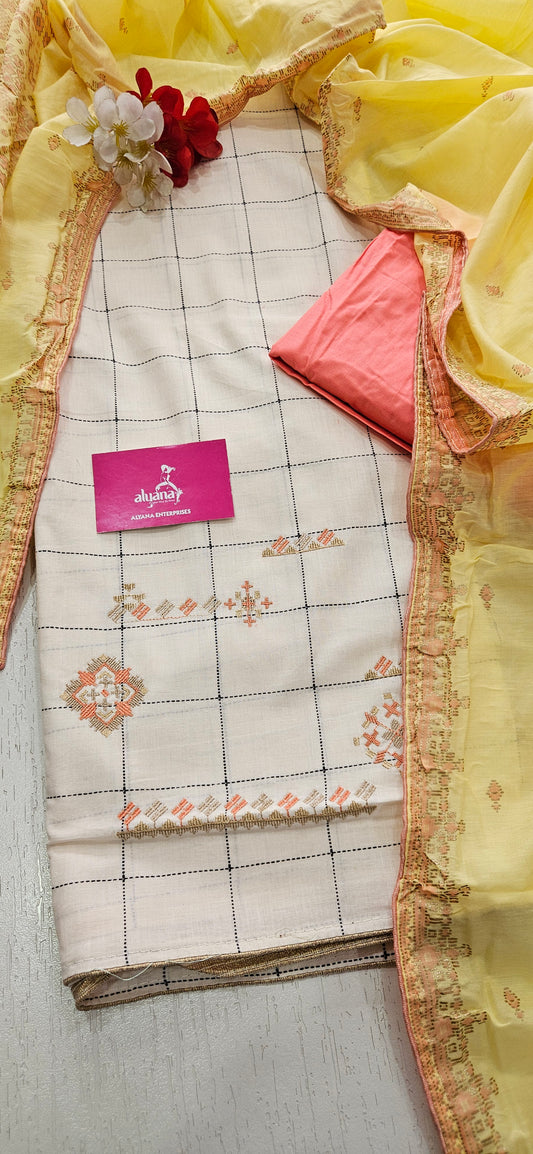 Lush Cambric Cotton Unstitched Suit Style 5