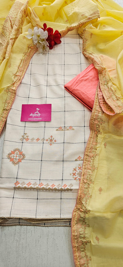 Lush Cambric Cotton Unstitched Suit Style 5