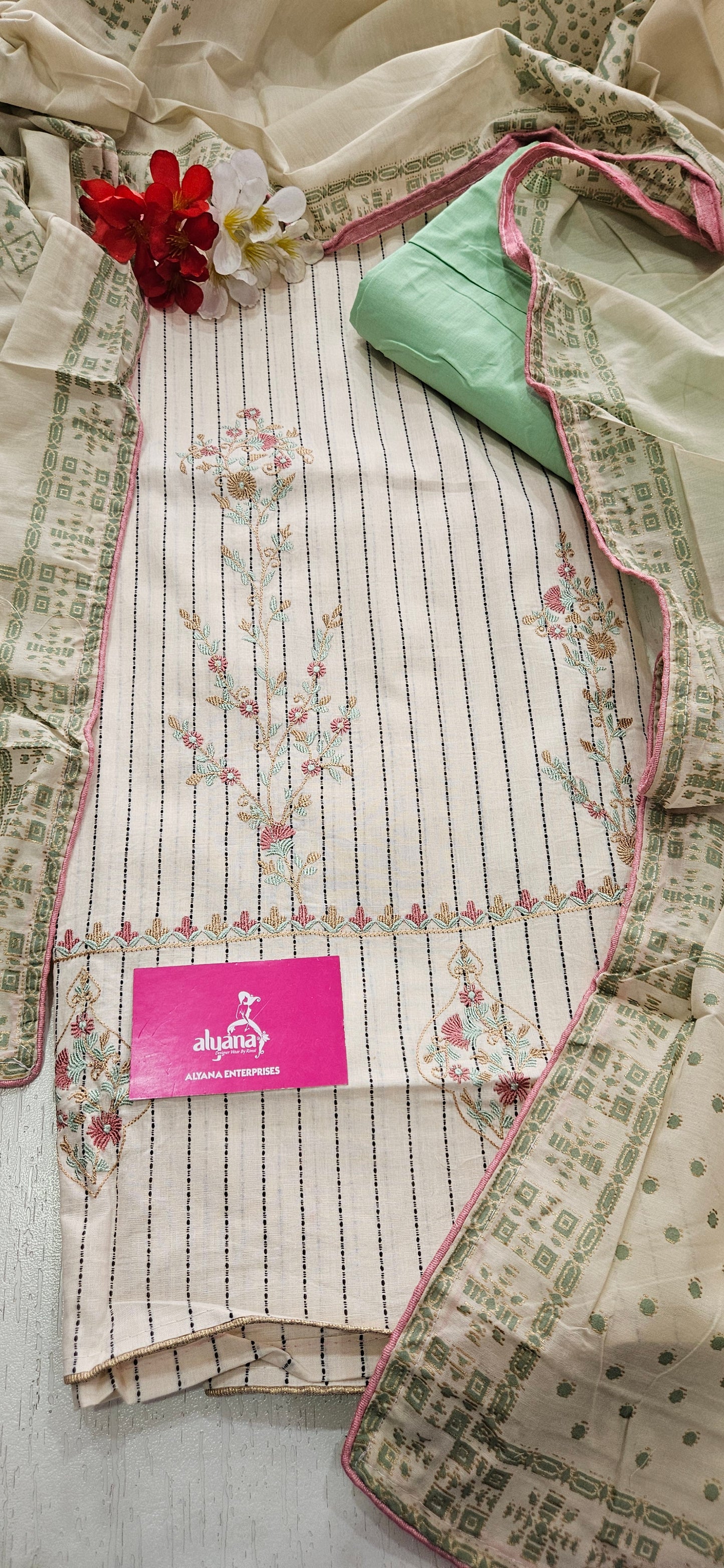Lush Cambric Cotton Unstitched Suit Style 6