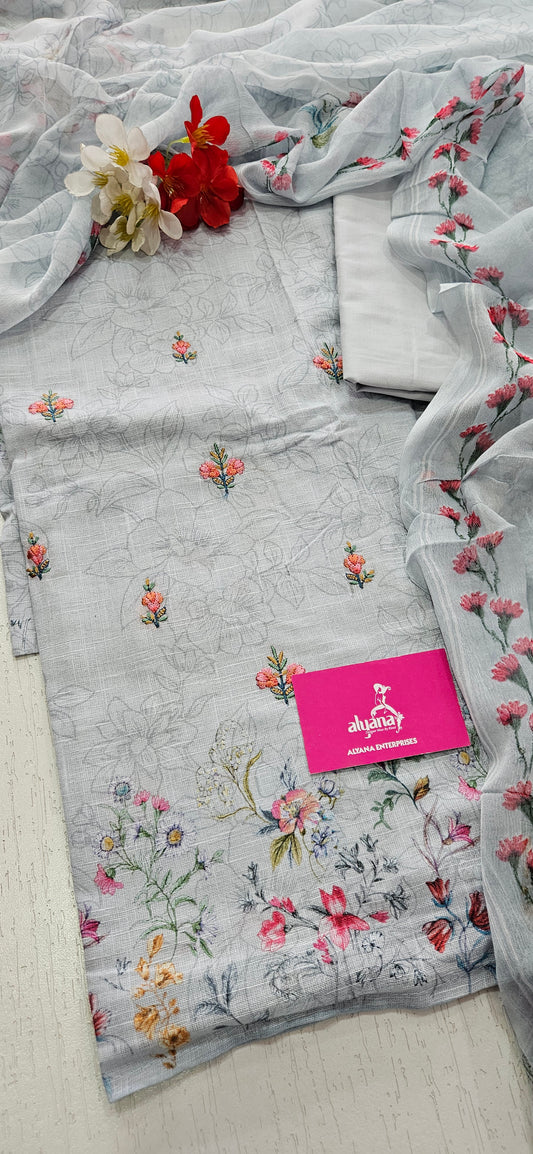 Saalvi Summer Shades Cotton Unstitched Suit 1