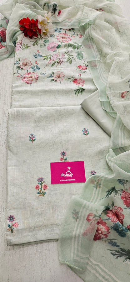 Saalvi Summer Shades Cotton Unstitched Suit 5