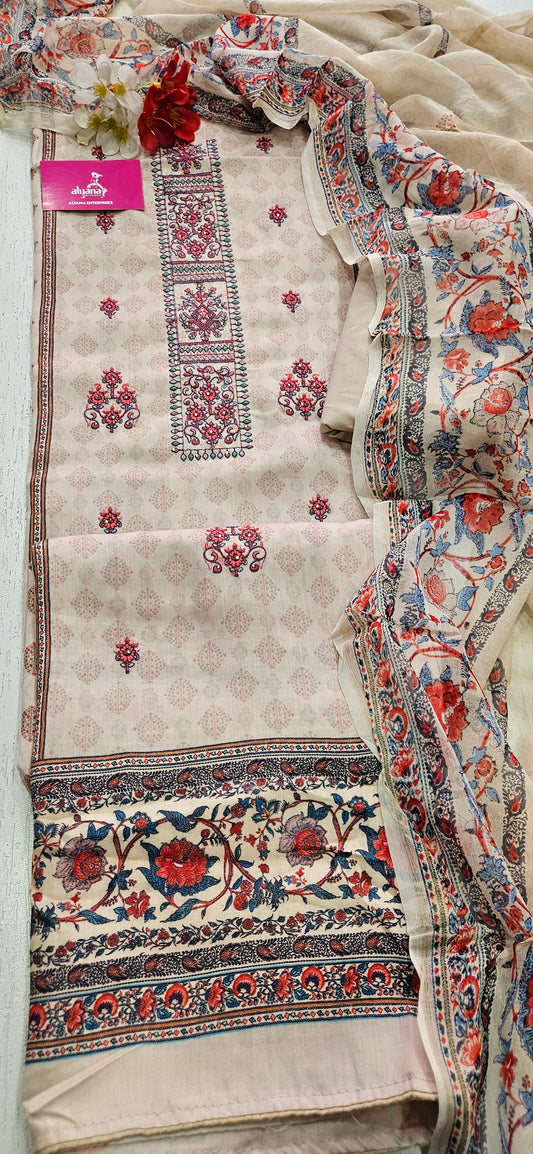 Sargam Milano – Unstitched Suit (Beige)