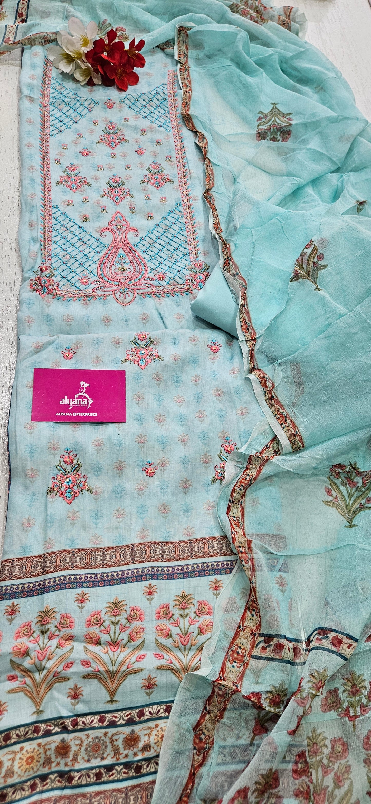 Sargam Milano – Unstitched Suit (Water color)