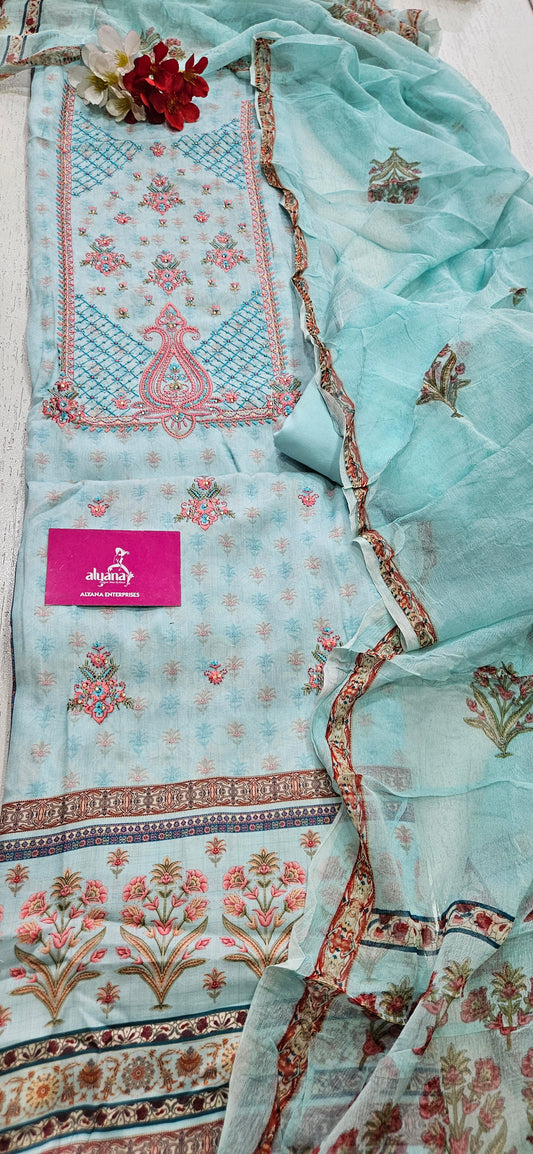 Sargam Milano – Unstitched Suit (Water color)