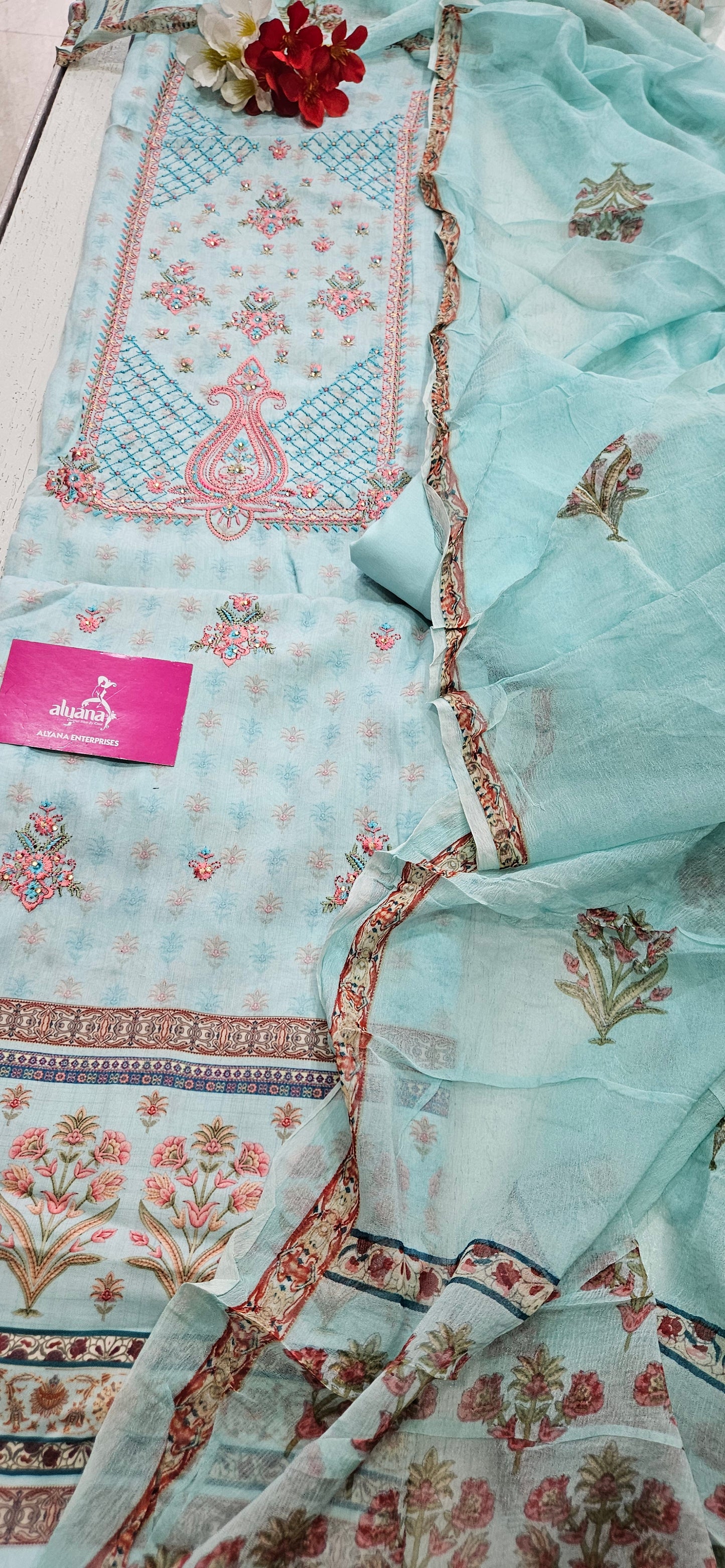 Sargam Milano – Unstitched Suit (Water color)
