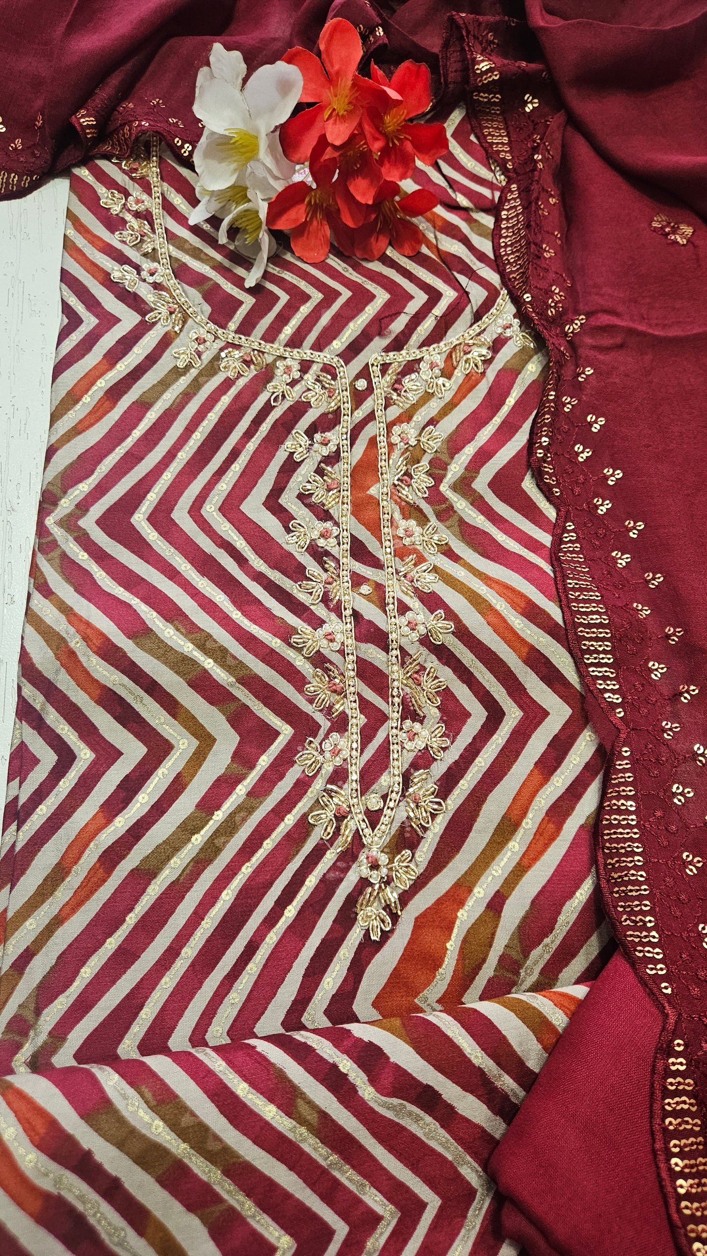 Meera Muslin Unstitched Suit 1