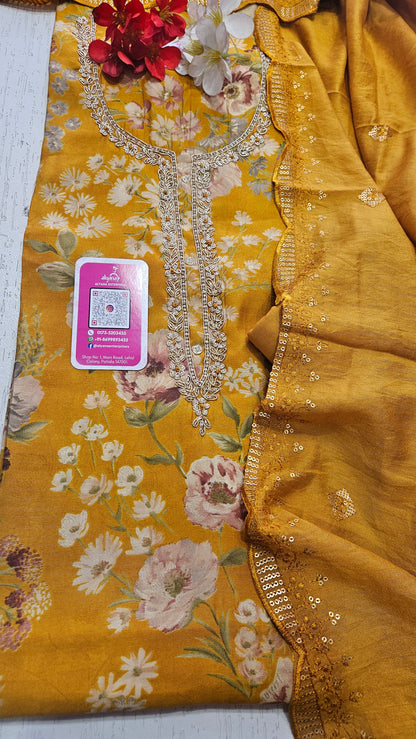 Meera Muslin Unstitched Suit 2