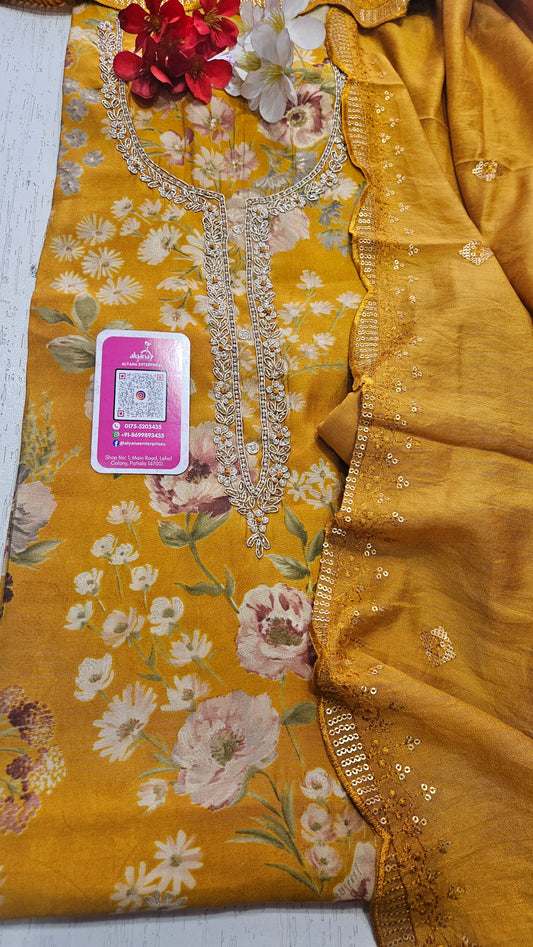 Meera Muslin Unstitched Suit 2