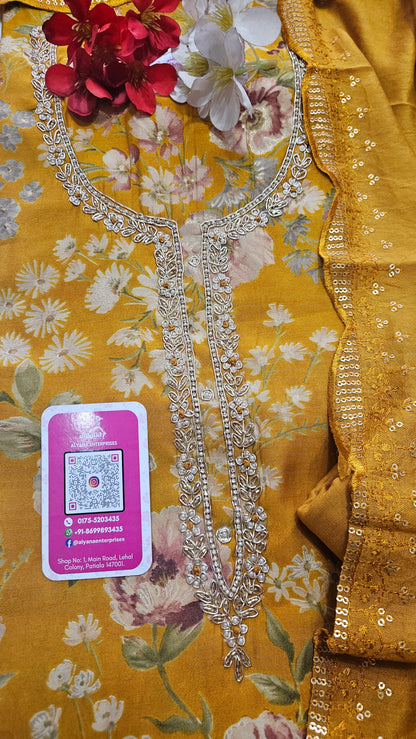 Meera Muslin Unstitched Suit 2