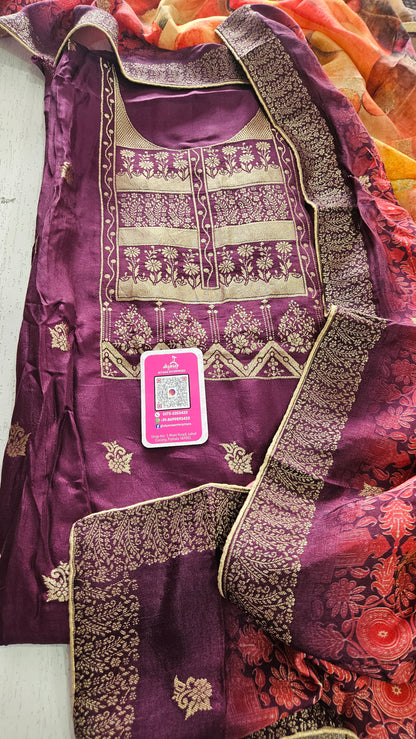 Kala Jaq 1851 Banarasi Unstitched Suit 1