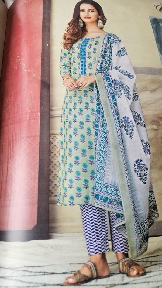 Tzu Bliss 3-Piece Stitched Suit Set – Mint (L Size 40)