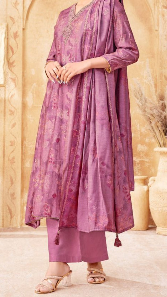 Salvina Modal Muslin with Foil Print (Style 4)