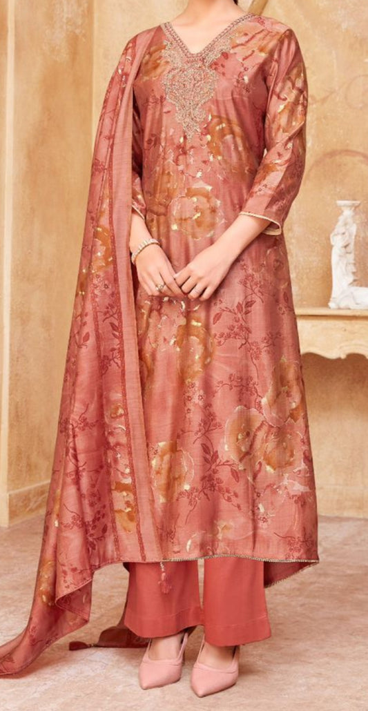 Salvina Modal Muslin with Foil Print (Style 6)