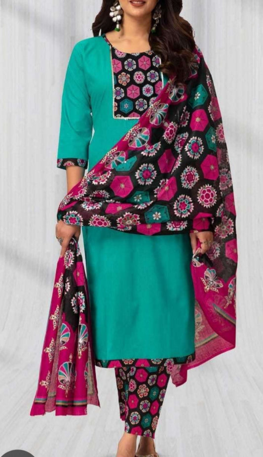 Stitched Cotton Suit - 3XL Size Style 2