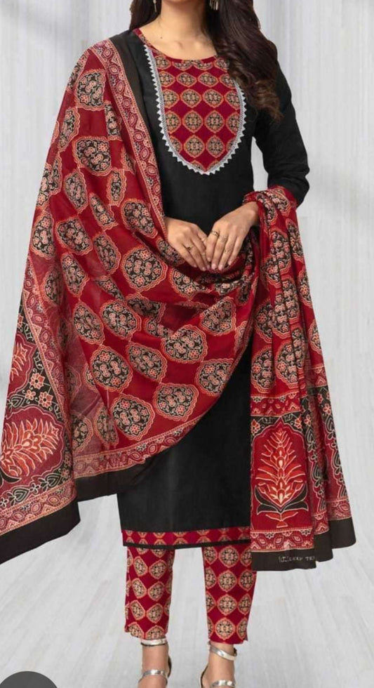 Stitched Cotton Suit - 3XL Size Style 3