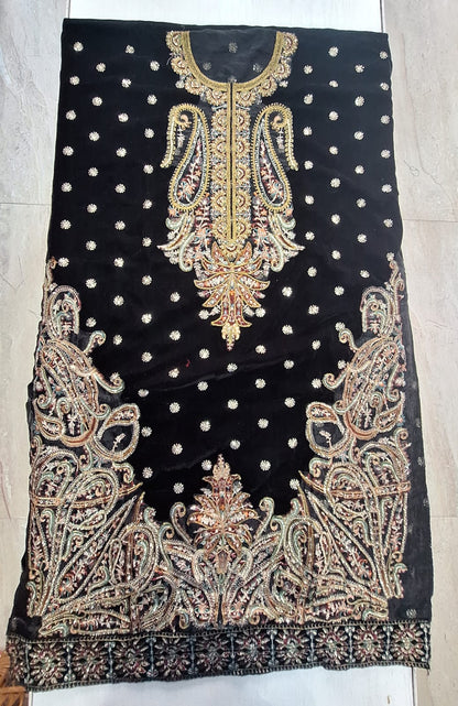 Velvet Suit with Embroidery - Style 1