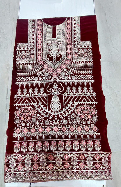 Velvet Suit with Embroidery - Style 5