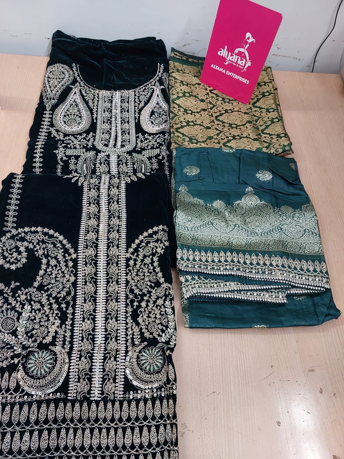 Velvet Suit with Embroidery - Style 2