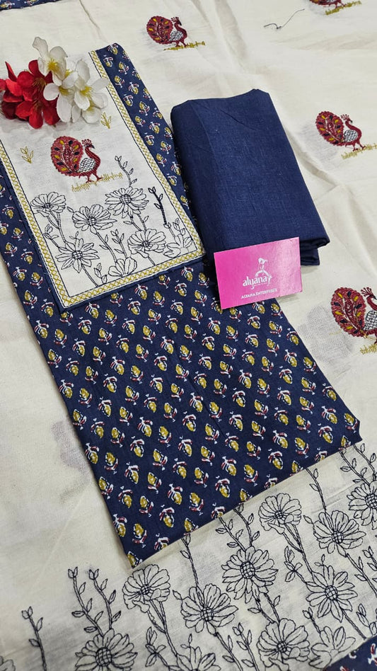 KT 1244 Pure Cotton Unstitched Suit 4