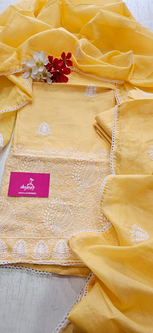 Aavsar Munch Pure Cotton Unstitched Suit 1